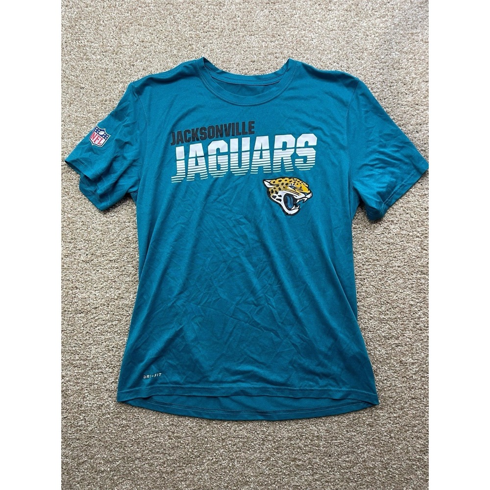 Jacksonville Jaguars Nike Shirt Men's L Teal‎ NFL On Field Short Sleeve